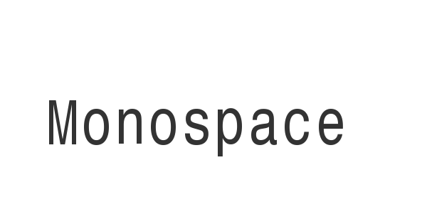 Monospace Typewriter font thumb